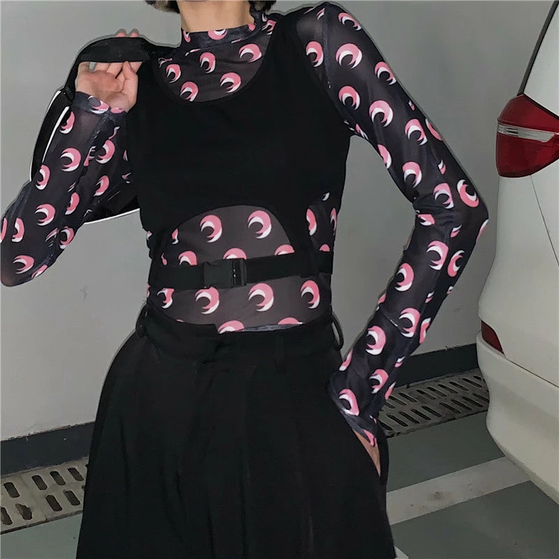 Unzzy HOT SALE Moon T-shirt Two-piece Set KF81592 3 Unzzy HOT SALE Moon T-shirt Two-piece Set KF81592