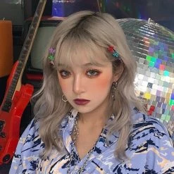 Unzzy BROWN LONG CURLY WIG KF82247