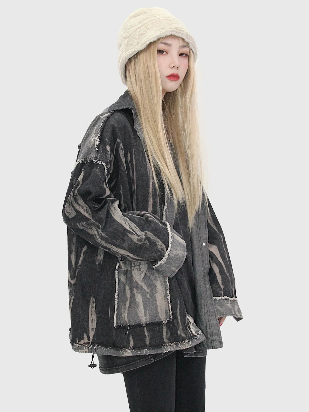 Unzzy Ulzzang Denim Jacket KF81475 3 Unzzy Ulzzang Denim Jacket KF81475