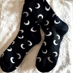 Unzzy Moon Socks Two Pairs KF9613 10 Unzzy Moon Socks Two Pairs KF9613