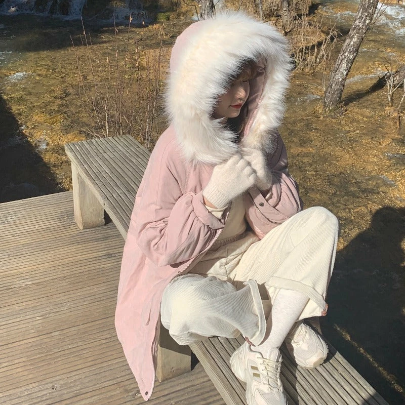 Unzzy Pink Plush Hooded Jacket KF82425 1 Unzzy Pink Plush Hooded Jacket KF82425