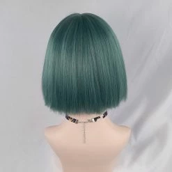 Unzzy HOT SALE Green Short Straight Wig KF9457