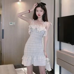 Unzzy Chic Plaid Dress KF81499 HOT SALE