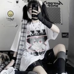 Unzzy HOT SALE Japanese Harajuku Cartoon T-shirt KF82715