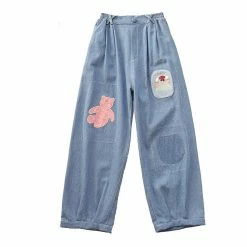 Unzzy HOT SALE Cartoon Embroidered Jeans KF9320 14 Unzzy HOT SALE Cartoon Embroidered Jeans KF9320