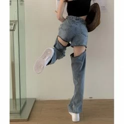 Unzzy HOT SALE Ulzzang Fashion Jeans KF82125 9 Unzzy HOT SALE Ulzzang Fashion Jeans KF82125
