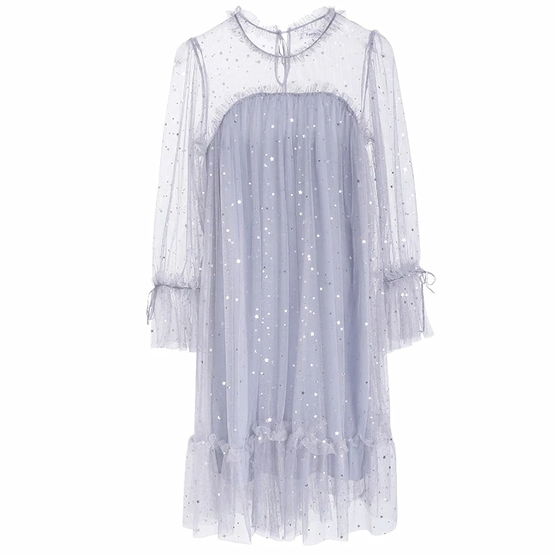 Unzzy Pastel Mesh Dress KF9407 5 Unzzy Pastel Mesh Dress KF9407