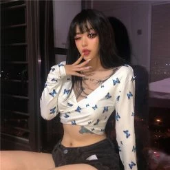 Unzzy Chic Butterfly T-shirt KF81876 HOT SALE