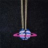 Unzzy Couple Planet Necklace (two) KF9581 HOT SALE