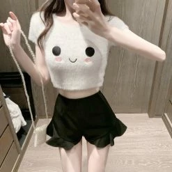 Unzzy Knitted Smiley Shirt KF50022