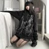 Unzzy Anime Print Hooded Sweatshirt KF24049