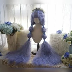 Unzzy 120cm Lolita Blue Purple Wig KF82147