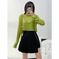 Unzzy HOT SALE Vintage Irregular Chain Pleated Skirt KF81041 16 Unzzy HOT SALE Vintage Irregular Chain Pleated Skirt KF81041