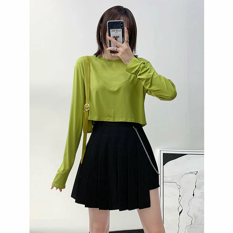 Unzzy HOT SALE Vintage Irregular Chain Pleated Skirt KF81041 6 Unzzy HOT SALE Vintage Irregular Chain Pleated Skirt KF81041