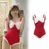 Unzzy HOT SALE Red Bow Swimsuit KF82654