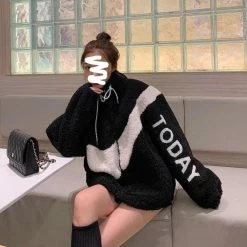 Unzzy Lamb Wool Sweatshirt KF81699 9 Unzzy Lamb Wool Sweatshirt KF81699