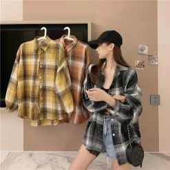Unzzy Vintage Plaid Shirt KF90400