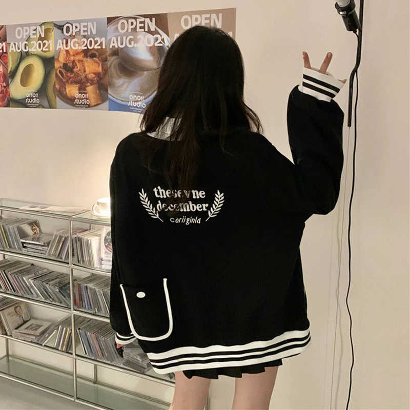 Unzzy HOT SALE All-match Baseball Uniform Jacket KF82255 2 Unzzy HOT SALE All-match Baseball Uniform Jacket KF82255