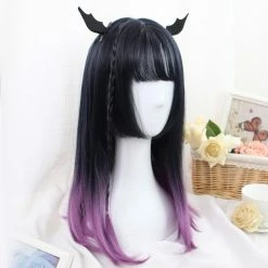 Unzzy Harajuku Gradient Purple Wig KF9491 HOT SALE