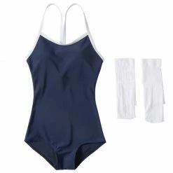 Unzzy HOT SALE Blue Sling One Piece Swimsuit KF82668