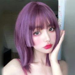 Unzzy HOT SALE PURPLE STRAIGHT WIG KF82245