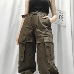 Unzzy Ulzzang Brown Pant KF81893 HOT SALE