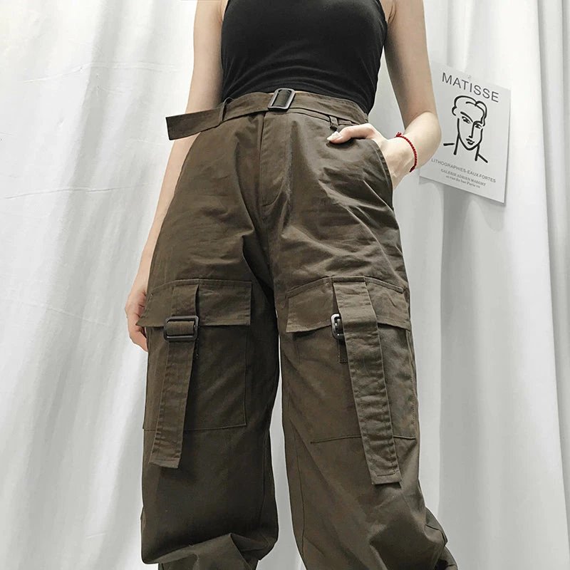 Unzzy Ulzzang Brown Pant KF81893 HOT SALE 2 Unzzy Ulzzang Brown Pant KF81893 HOT SALE