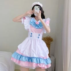 Unzzy Cosplay Pink Blue Dress KF82025 HOT SALE