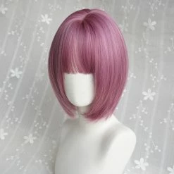 Unzzy HOT SALE Purple Short Straight Wig KF9243