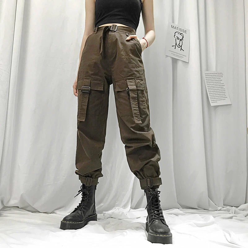 Unzzy Ulzzang Brown Pant KF81893 HOT SALE 3 Unzzy Ulzzang Brown Pant KF81893 HOT SALE