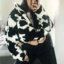 Unzzy Harajuku Cow Jacket KF81710 HOT SALE