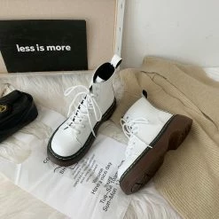 Unzzy White Martin Boots KF81736 HOT SALE