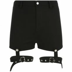 Unzzy HOT SALE Black Openwork Shorts KF90467 9 Unzzy HOT SALE Black Openwork Shorts KF90467