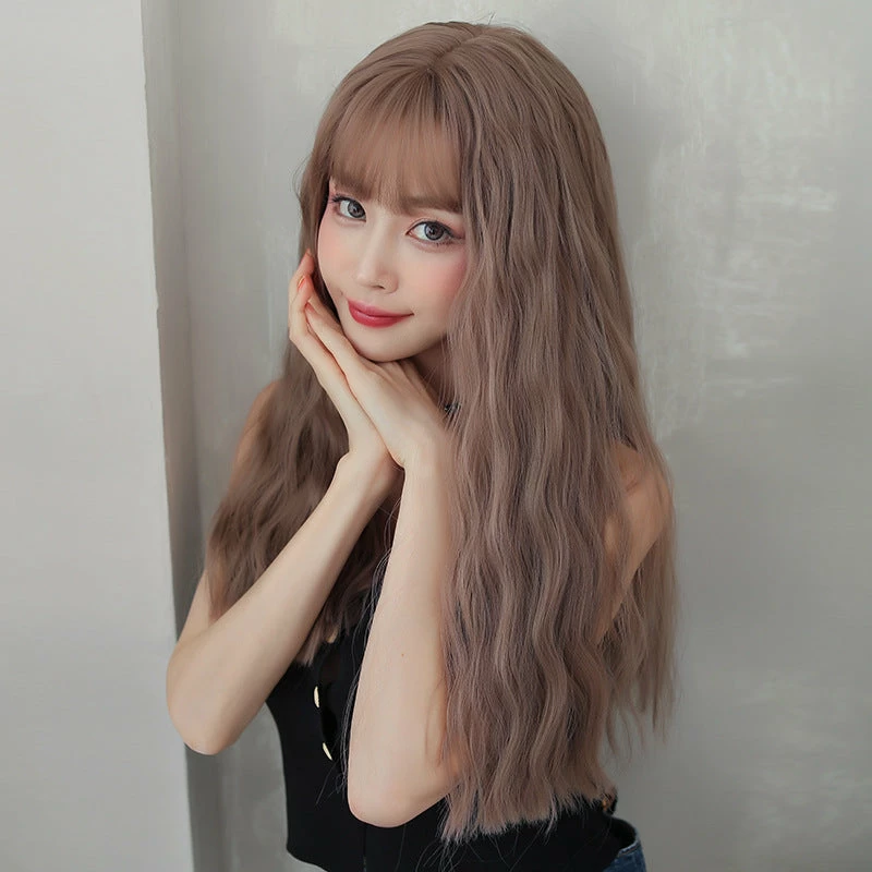 Unzzy Coral Pink Water Ripple Long Wig KF42134 HOT SALE 4 Unzzy Coral Pink Water Ripple Long Wig KF42134 HOT SALE