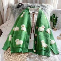 Unzzy Knitted Sweater Coat KF81494