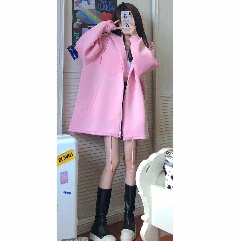 Unzzy Chic Hooded Jacket KF81676 HOT SALE 4 Unzzy Chic Hooded Jacket KF81676 HOT SALE