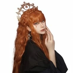 Unzzy Orange Long Curly Wig KF81790