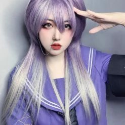 Unzzy HOT SALE Harajuku Purple Wig KF82546