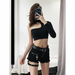 Unzzy Punk Denim Shorts KF81068