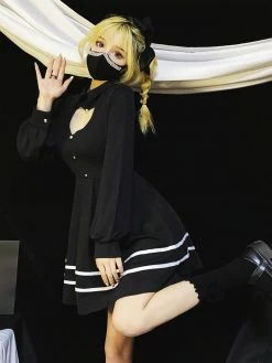 Unzzy HOT SALE Sweet And Sexy Heart Hollow Out Dress KF1066