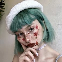 Unzzy HOT SALE Green Short Straight Wig KF9457