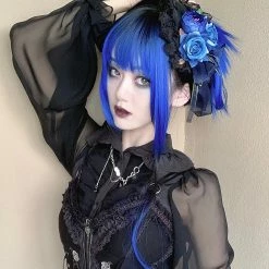 Unzzy LOLITA BLUE LONG STRAIGHT WIG KF82288 HOT SALE