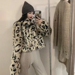 Unzzy Fashion Leopard Coat KF81706 HOT SALE