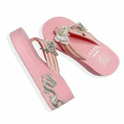 Unzzy HOT SALE Retro Platform Slippers KF82405
