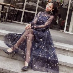 Unzzy HOT SALE Chic Starry Sky Dress KF81245