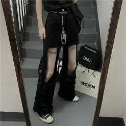 Unzzy Black Casual Pants KF81596 HOT SALE