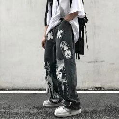 Unzzy Unisex Patch Jeans KF81390 HOT SALE