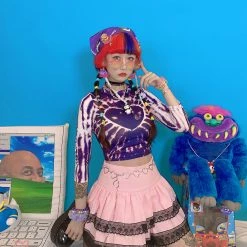 Unzzy Pink Lace Skirt KF81888