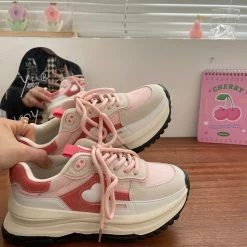 Unzzy HOT SALE Strawberry Pink Sneakers KF82705