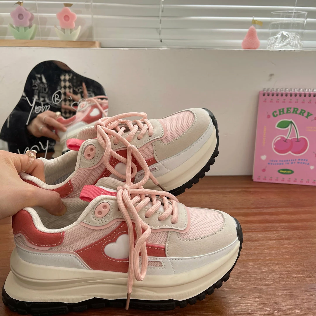 Unzzy HOT SALE Strawberry Pink Sneakers KF82705 2 Unzzy HOT SALE Strawberry Pink Sneakers KF82705